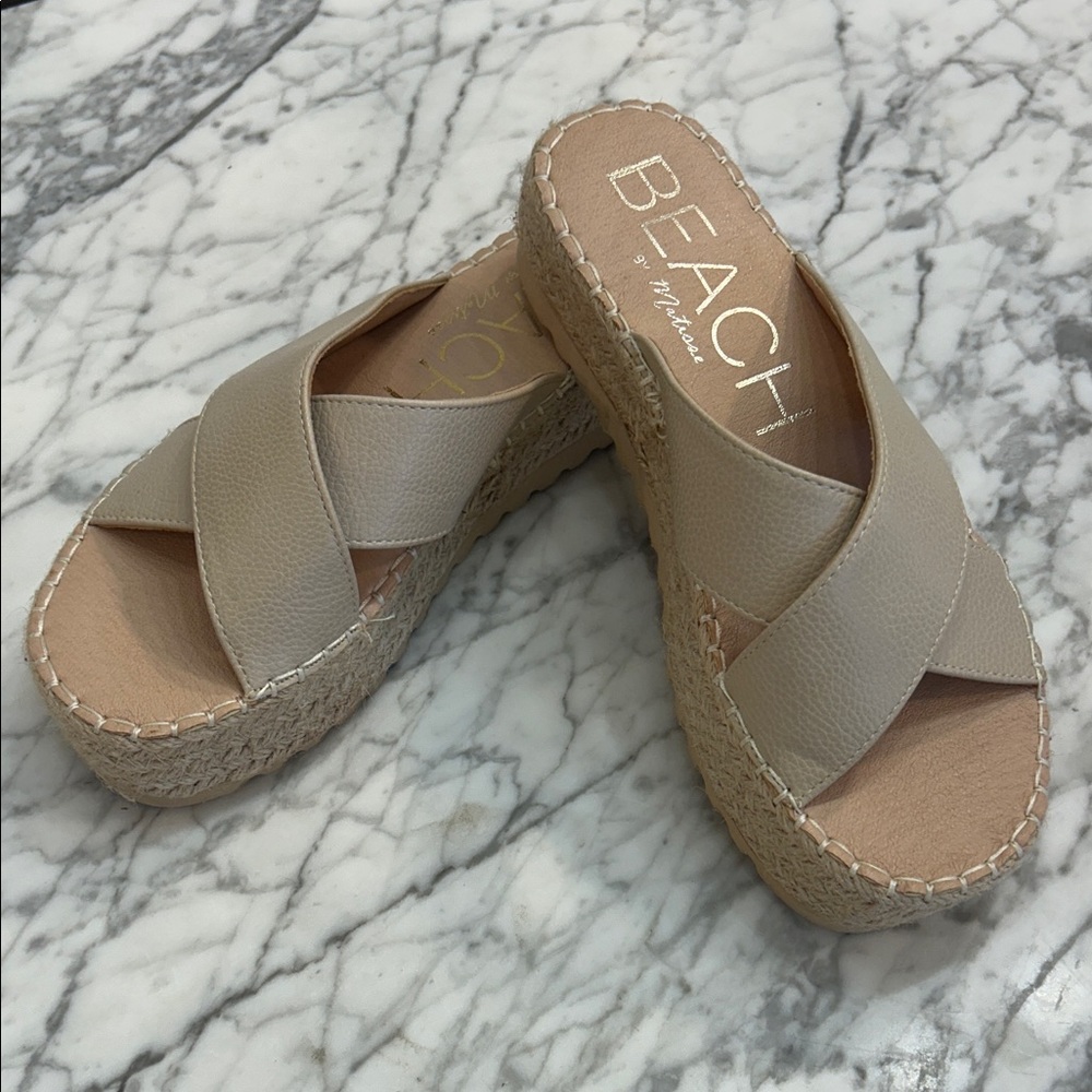 Beach by Matisse Cream Espadrille Wedges